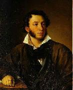 Vasily Tropinin Portrait of Alexander Pushkin, oil on canvas